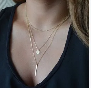 Ожерелье Цвет кулона del oro de la manera многослойное borlas collares gargantilla pluma ожерелье colgantes