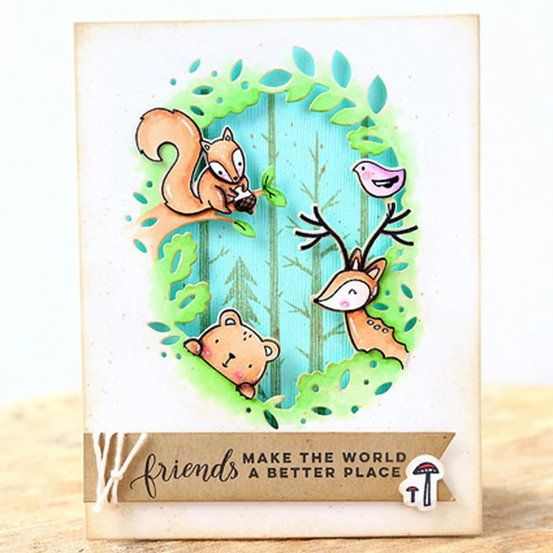 

New Forest Animal Friends Transparent Clear Silicone Stamp/Seal DIY Scrapbooking/Photo Album Decorative Card Making Clear Stamp
