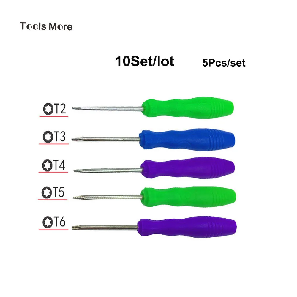 5 шт. мини Torx Магнитная Отвёртки открытым комплект Ручные инструменты T2 T3 T4 T5 T6 для