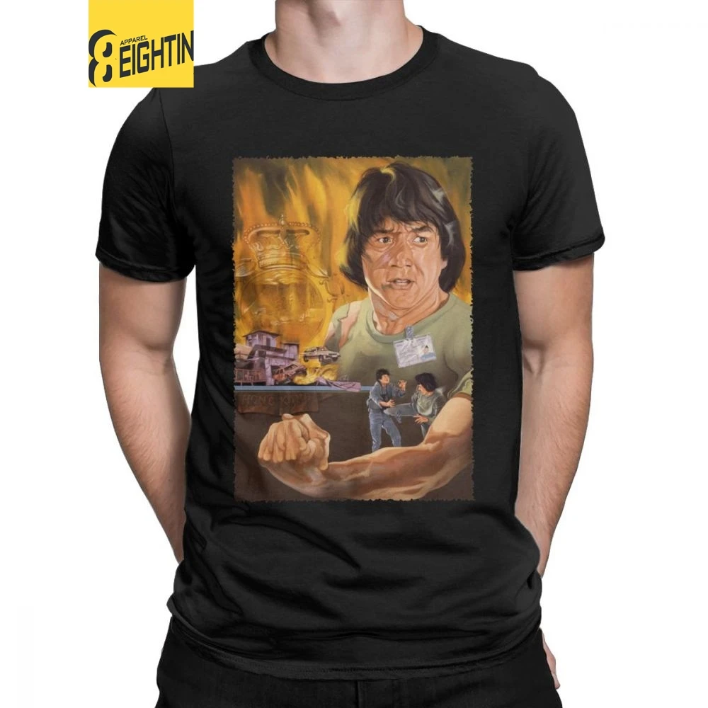 

Men Police Story Jackie Chan T Shirts Movie Chinese Dragon Kung Fu Fight 100% Cotton Tops Short Sleeve Tees Gift Idea T-Shirts