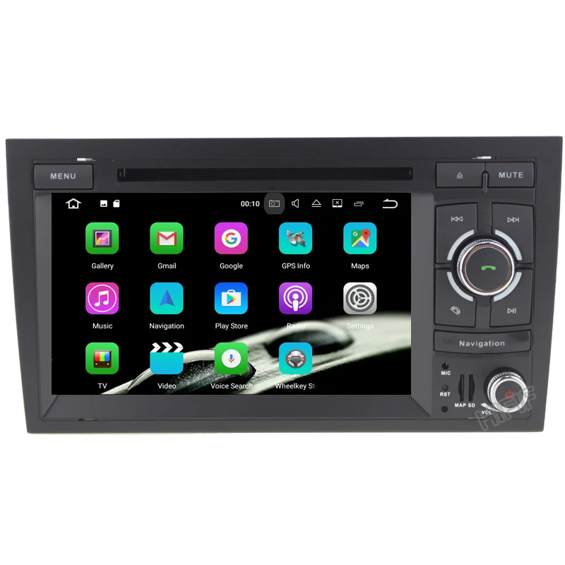 Автомобильный DVD плеер с емкостным экраном IPS PX6 Android 10 2 din для Audi A4 B6 B7 S4