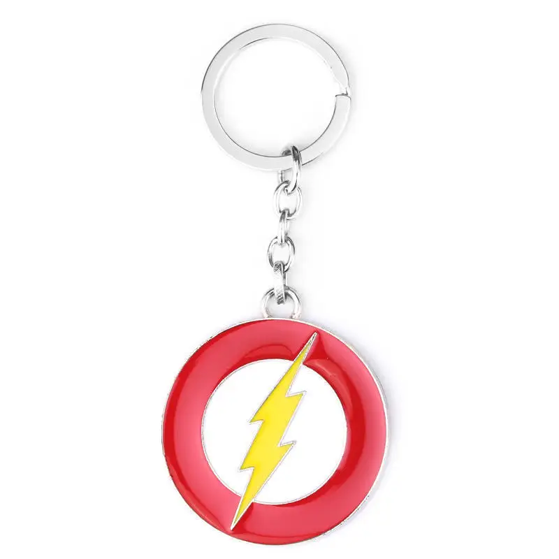 MQCHUN Movie Jewelry The Flash lightning Keychain Superhero Metal