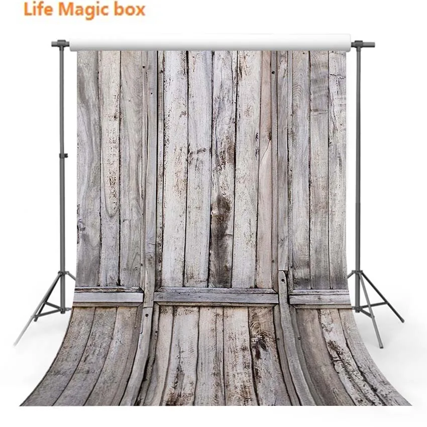 Backdrop Photography Vinilo Madera Light Blue Spray Woodlands Party Foto-150