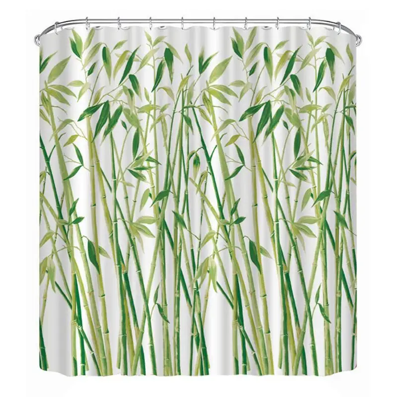 

3D Small Bamboo (180*180cm) Shower Curtain Waterproof Polyester Bathroom Products Home Decoration Curtain Shower Suppliers Tools