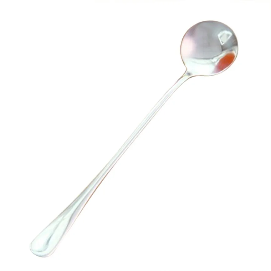 Кофейная ложка с длинной ручкой ложки для чая и кофе мороженое столовые приборы из нержавеющей стали Nt ложки - Цвет: A
