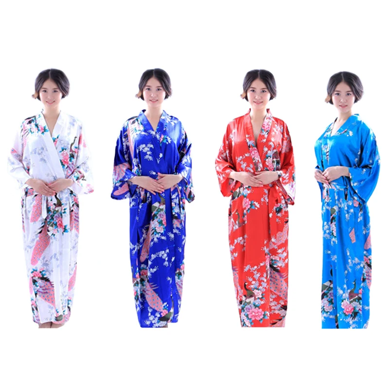 Sexy Japanese Clothing Kimono Traditional Rayon Bathrobes Japan Kimono
