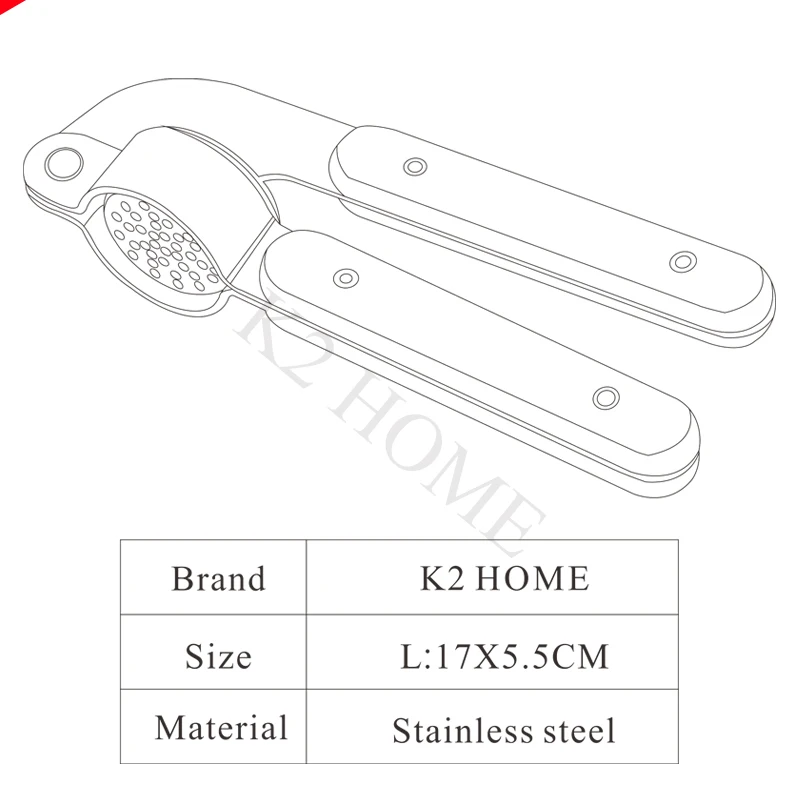 Нержавеющая сталь Чеснок Пресс модный дизайн пресс er и дробилка портативный Чеснок Мясорубка измельчитель слайсер с деревянной ручкой
