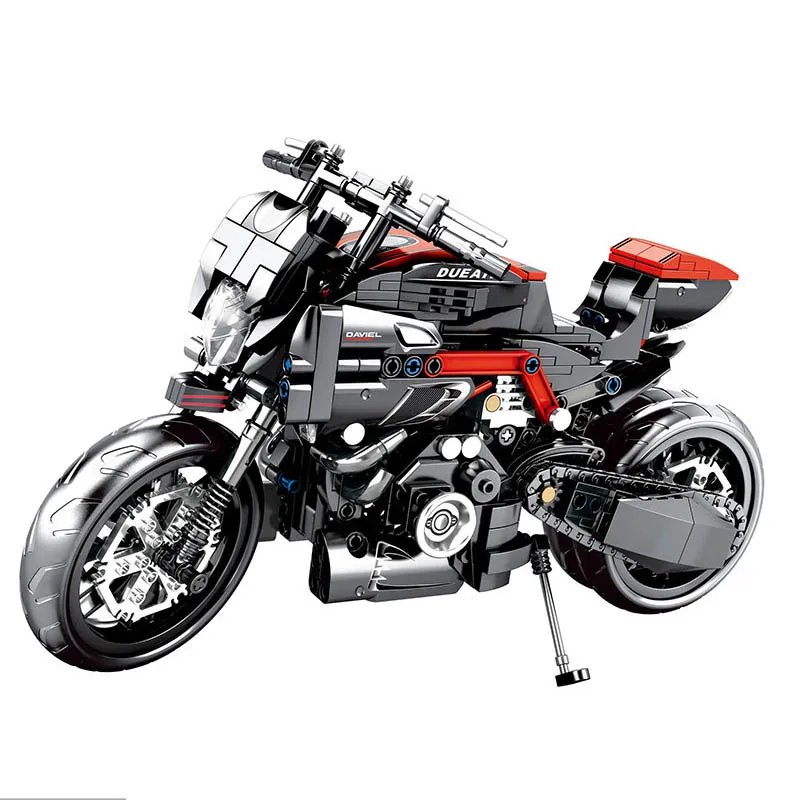 

702Pcs Ducati Motorcycle Model Building Blocks Compatible Legoings Technic Series Yamahaes Vehicles Sets Toys for Children Gifts