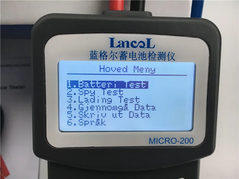 LANCOL 12 V CCA Цифровой автомобиль Батарея тестер проверки автомобильной Тестер нагрузки аккумулятора MICRO-200 с USB для печати Многоязычная