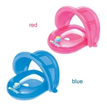 Красный синий пластиковый безопасные надувные ПВХ младенца плавательный сиденье лодка Регулируемый Зонт сиденье бассейн аксессуары