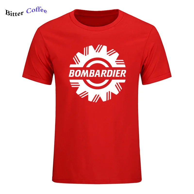 Мужская Винтажная Футболка Bombardier летняя футболка с логотипом мотоцикла большие