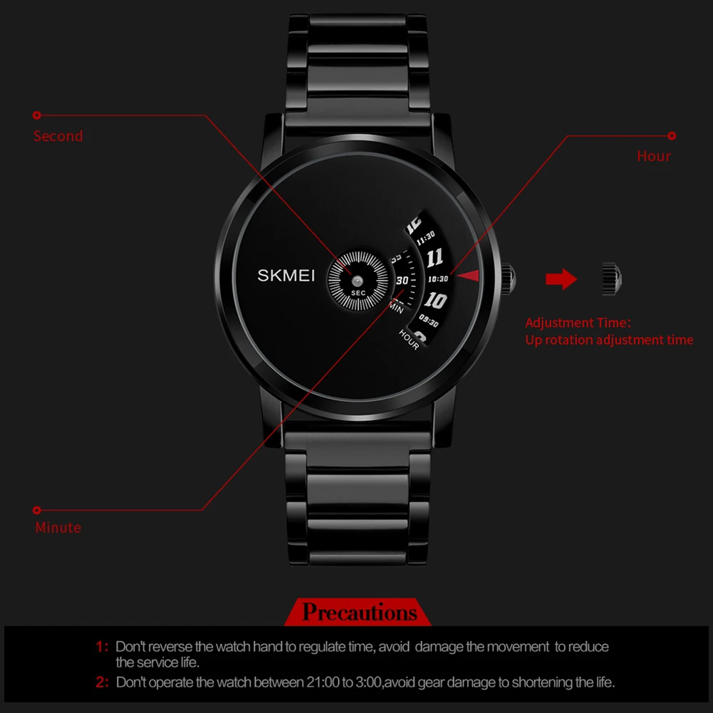 SKMEI Мужские кварцевые часы водонепроницаемые полностью стальные модные часы Топ люксовый бренд наручные часы Мужские часы Relogio Masculino 1260