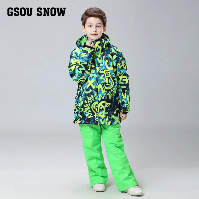 Gsou Snow2017 комплекты зимней детской одежды детские пуховики детский комбинезон