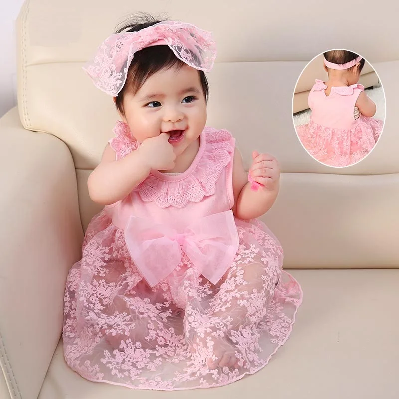 

New Born girl Dress Cotton Floral 1 Year Old Birthday Girl Dress Baby Princess Dress Pink 1 Year Baby Girl Dresses 3 6 Months