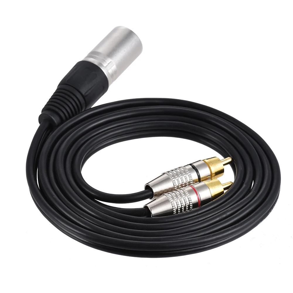 Ammoon 1 XLR штекер 2 RCA штекер стерео аудио кабель Y Splitter Провода шнур(1.5 м /4.9ft) для микрофона