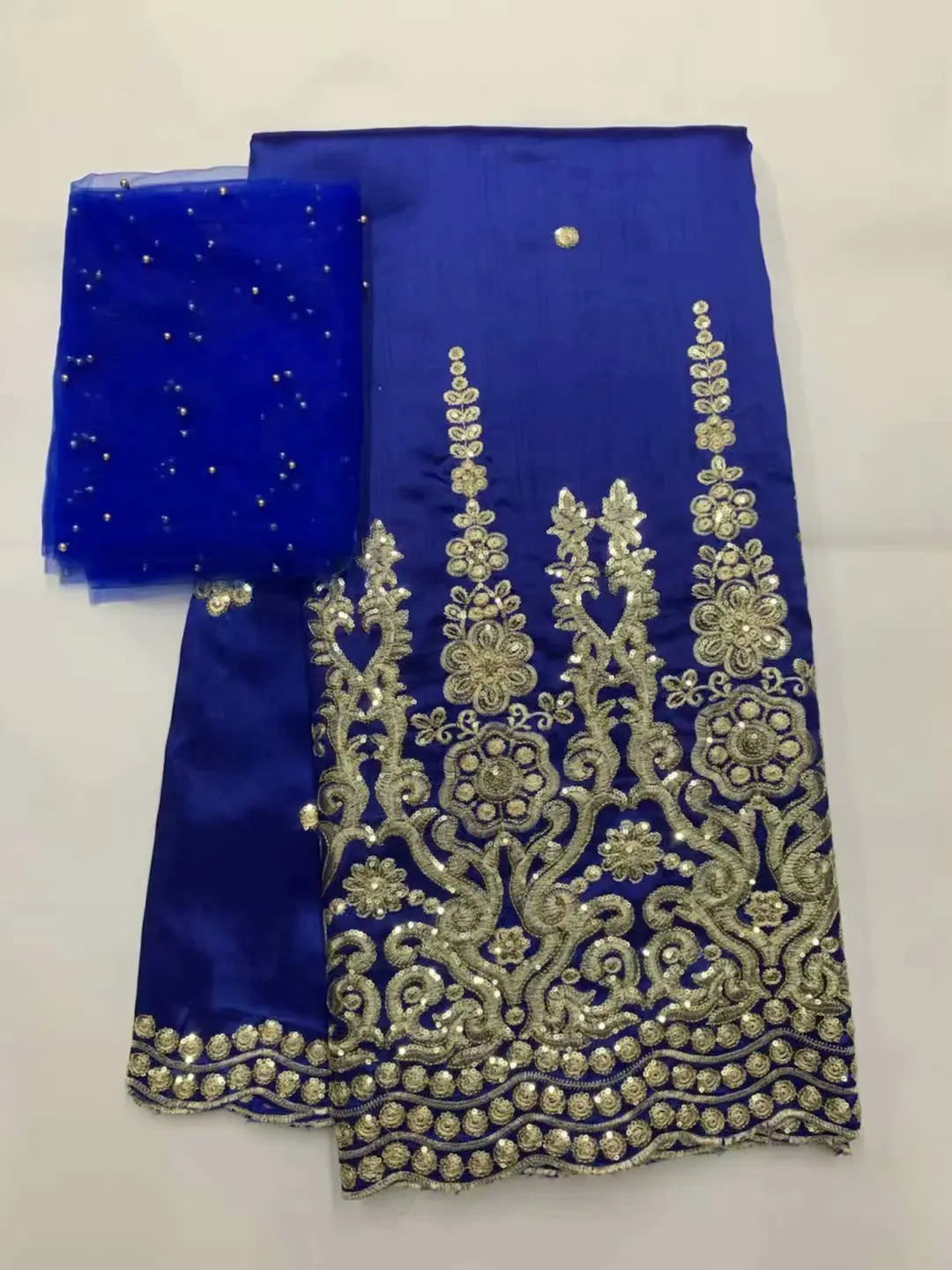 

Multicolor African George Lace Fabric with 2yards Tulle Lace African George Wrapper High Quality African George Fabric for Dress