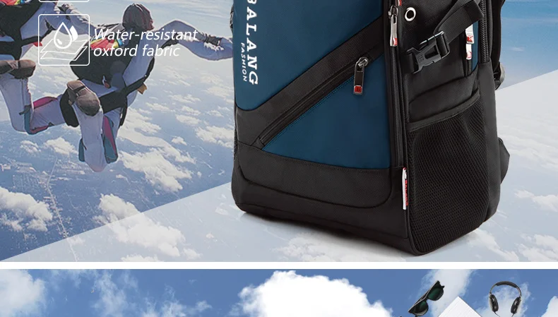 BALANG дизайнерский мужской рюкзак 15," для ноутбука, мужские водонепроницаемые сумки через плечо, рюкзаки для компьютера, школы, путешествий, женские повседневные багажные сумки