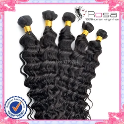 

Rosa EX10 Human hair products mixed lengtht 5 pcs virgin peruvian hair extension peruvian deep wave hair 50g/pc Half of a Bundle