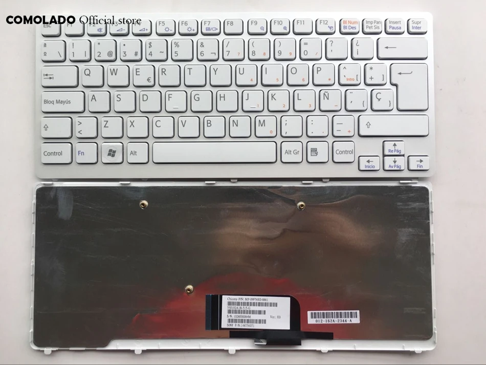  SP Spanish Keyboard For SONY Vaio VPC-CW VPC CW VPCCW CW16EC CW18FC White Frame Laptop Keyboard SP 