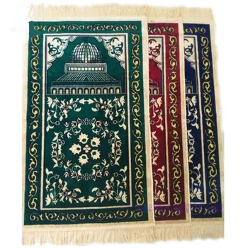 

Muslim prayer carpet gold silver thread mats Islamic prayer mat thickened wool spinning carpet carpet door mats cotton door mat