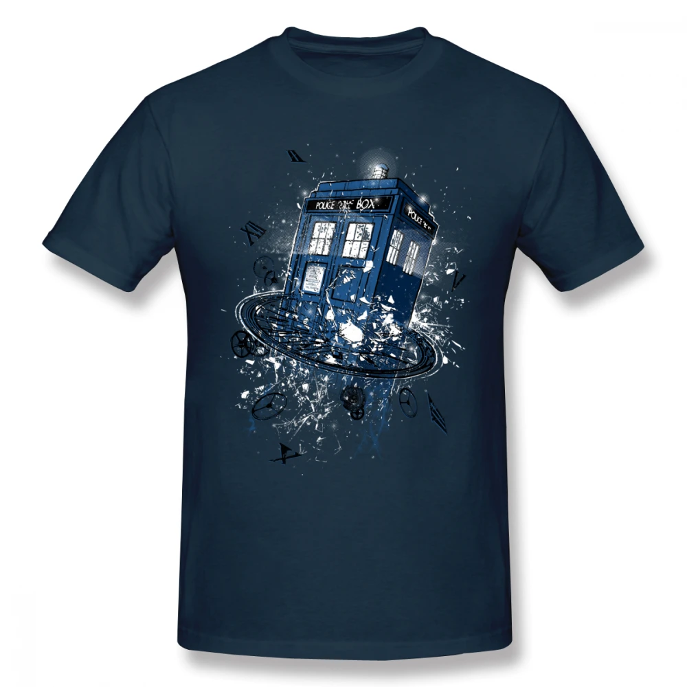 Футболка Doctor Who DR Tardis, Мужская футболка с графическим рисунком и коротким рукавом, новинка года, летняя футболка - Цвет: Тёмно-синий