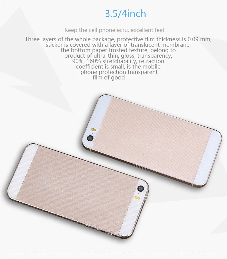 2016NEW matte transparent back film stickers for iphone 44s55sin mobile screen protector highscreen (6)