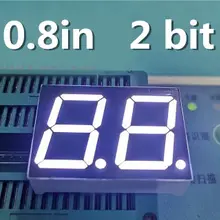 Белый 0," 0,8 В. 2 биты цифровой трубки 0,8 дюймовый светодиодный дисплей модульный светодиодный экран общий катод/анод цифровой трубки