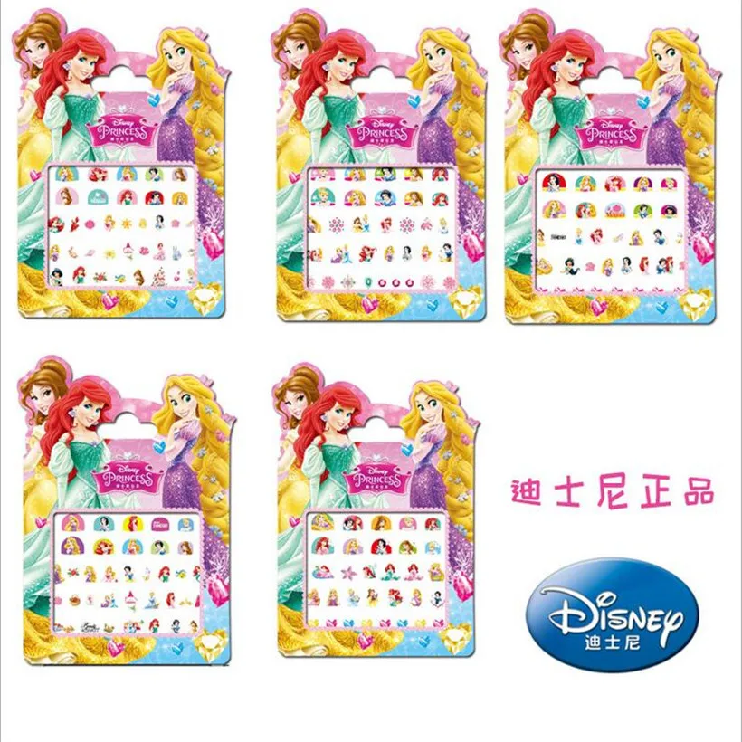 Newest Disney snow White Princess Sophia Mickey Minnie girls Frozen elsa and Makeup Toy Nail Stickers Toy kids sticker gift
