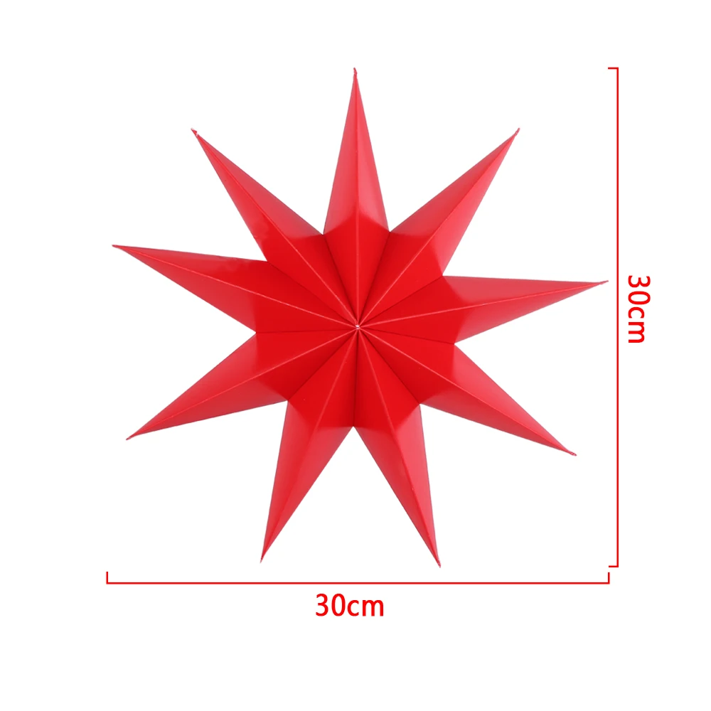 Бумажное украшение в виде звезды для украшения дома 30 см, девять углов, тканевая бумага в форме звезды, Висячие звезды для украшения дома, вечерние украшения