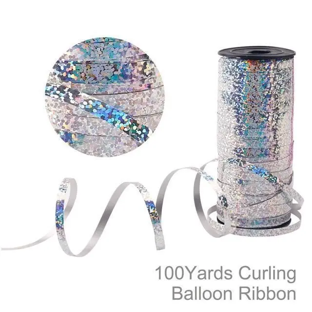 5 шт золотые серебряные конфетти воздушные шары с днем рождения Надувные латексные шары, гелий украшения для свадьбы дня рождения - Цвет: Silver ribbon