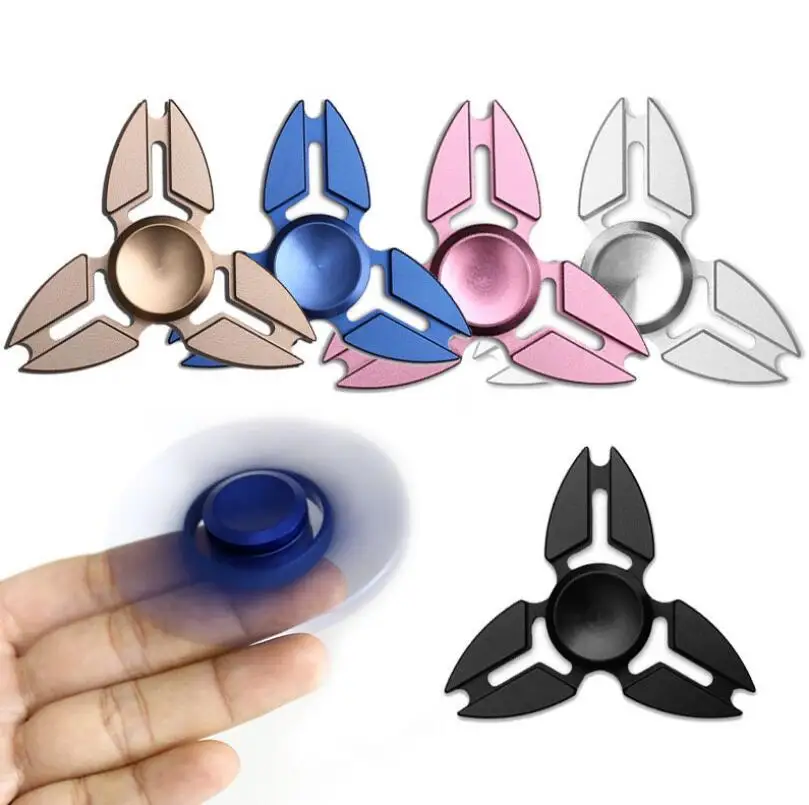 Aluminum Alloy Fingertip Gyro Triangle Crab Fidget Hand Spinner Finger