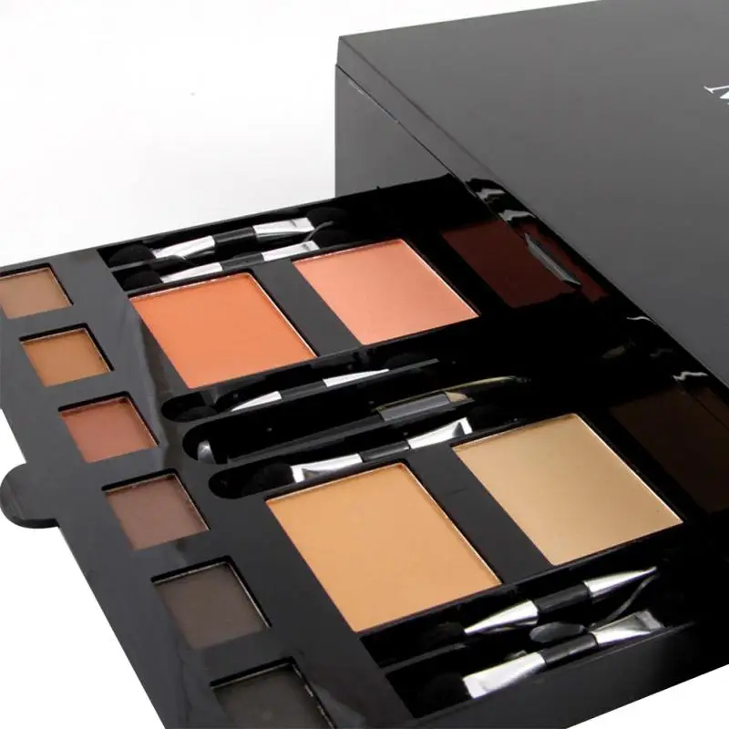 Conjunto de Cosméticos Caixa Forma Eyeshadow Case Completo Profissional Maquiagem Paleta Corretivo Blush 8 Jogos de maquiagem
