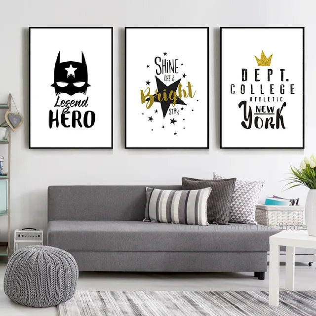 Nordic Style Kids Decoration Little Boy Room Gold Crown Posters Nordic Style Kids Decoration Little Boy Room Gold Crown Posters And Prints Cartoon Wall Art Canvas