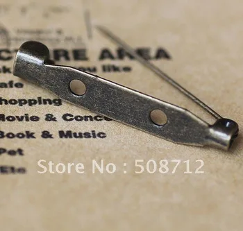 

Free shiping!!!!!!! Bronze plated metal bar pin back brooch 32mm