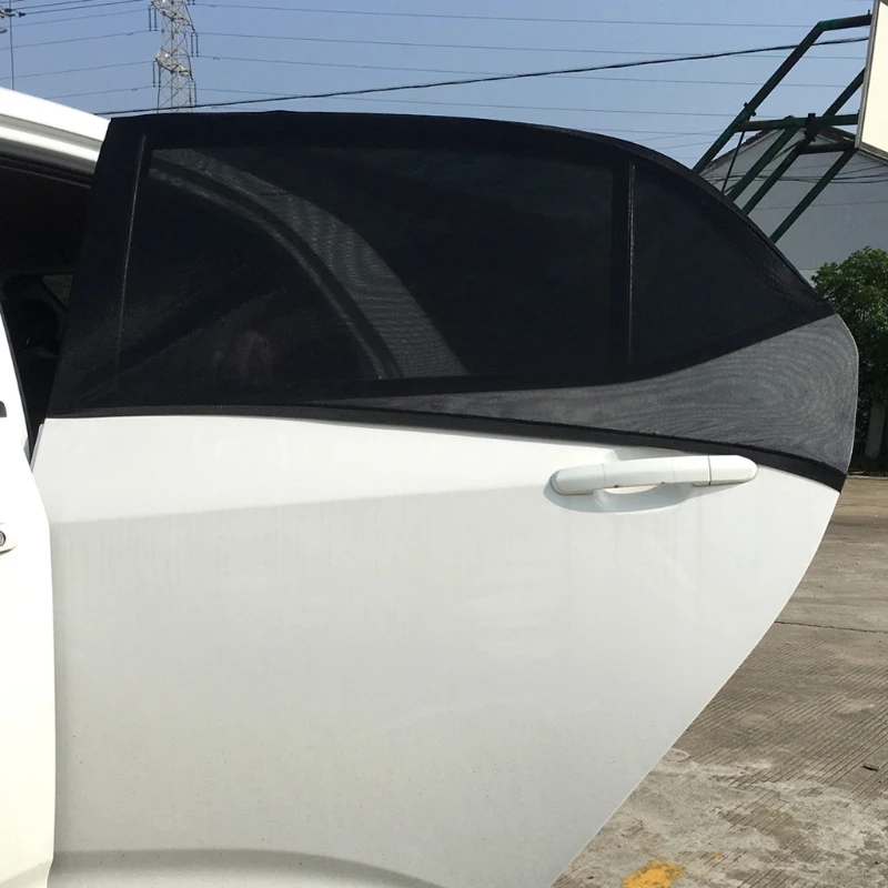 

High Qality 2 Pcs Auto Car Window Cover Sunshade Curtain UV Protection Shield Visor Mesh Dust