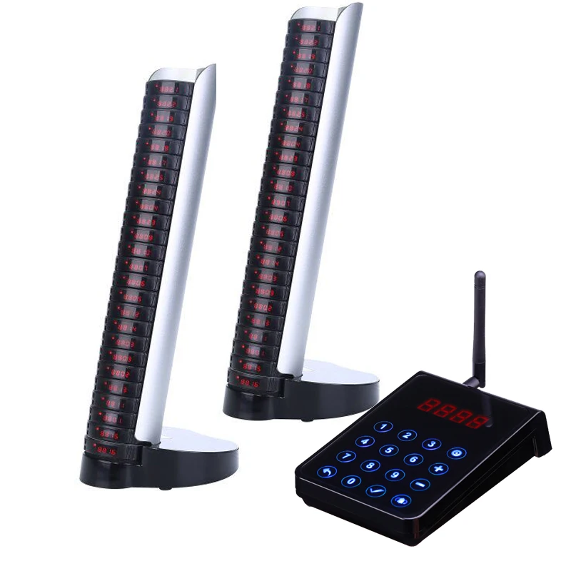 

9999 Call Wireless Pagers Calling System With USB Port for Charger Full Water-proof Receiver with 50pcs Wireless Buzzer