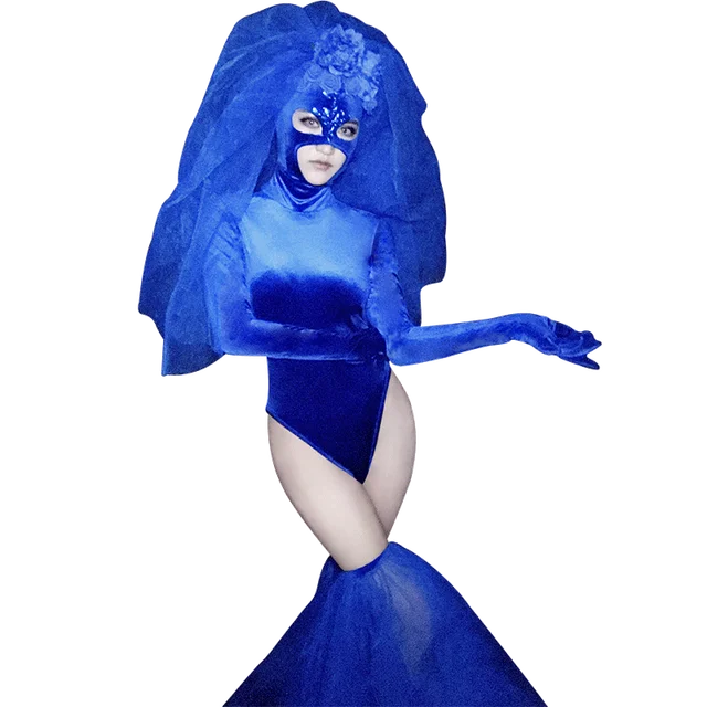 Sexy Blue Facekini Leotard Costume With Veil Queerks™