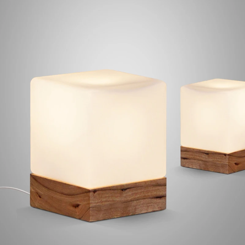oak bedside lamp