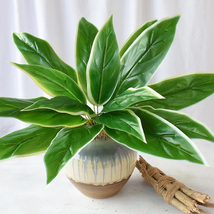 Artificial Fake Plastic Green Long Leaves bracketplant Grass Plant Home BonsaiJH Artificial Fake Plastic Green Long Leaves bracketplant Grass Plant Home BonsaiJH