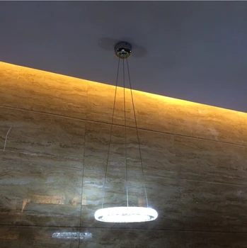 

Hot sale Modern One Circles 9W LED Crystal Chandelier Light Modern Pendant Fixture With D400 Position Diamond Ring 110V or 220V