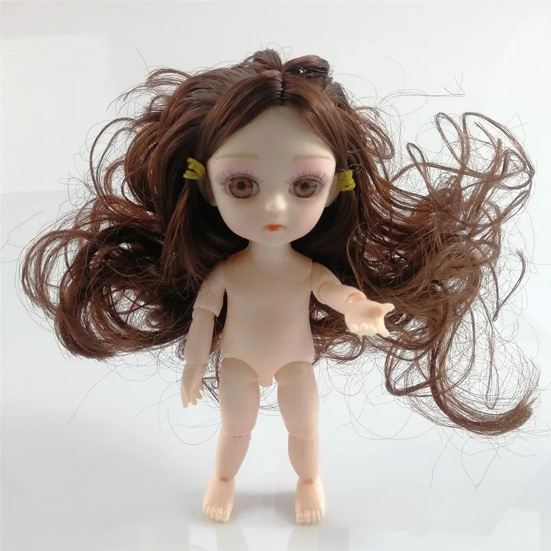 Новинка, 15 см, Bjd кукла, игрушка для девочек, детские куклы, 1/12, оригинальные куклы принцессы для девочек, игрушки для детей и одежда бесплатно - Цвет: black-1