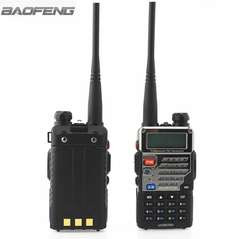 2pcs New BaoFeng UV-5RE+Plus Black two way radio dual band 136-174&400-520MHz cheap walkie talkie with free shipping 2pcs New BaoFeng UV-5RE+Plus Black two way radio dual band 136-174&400-520MHz cheap walkie talkie with free shipping