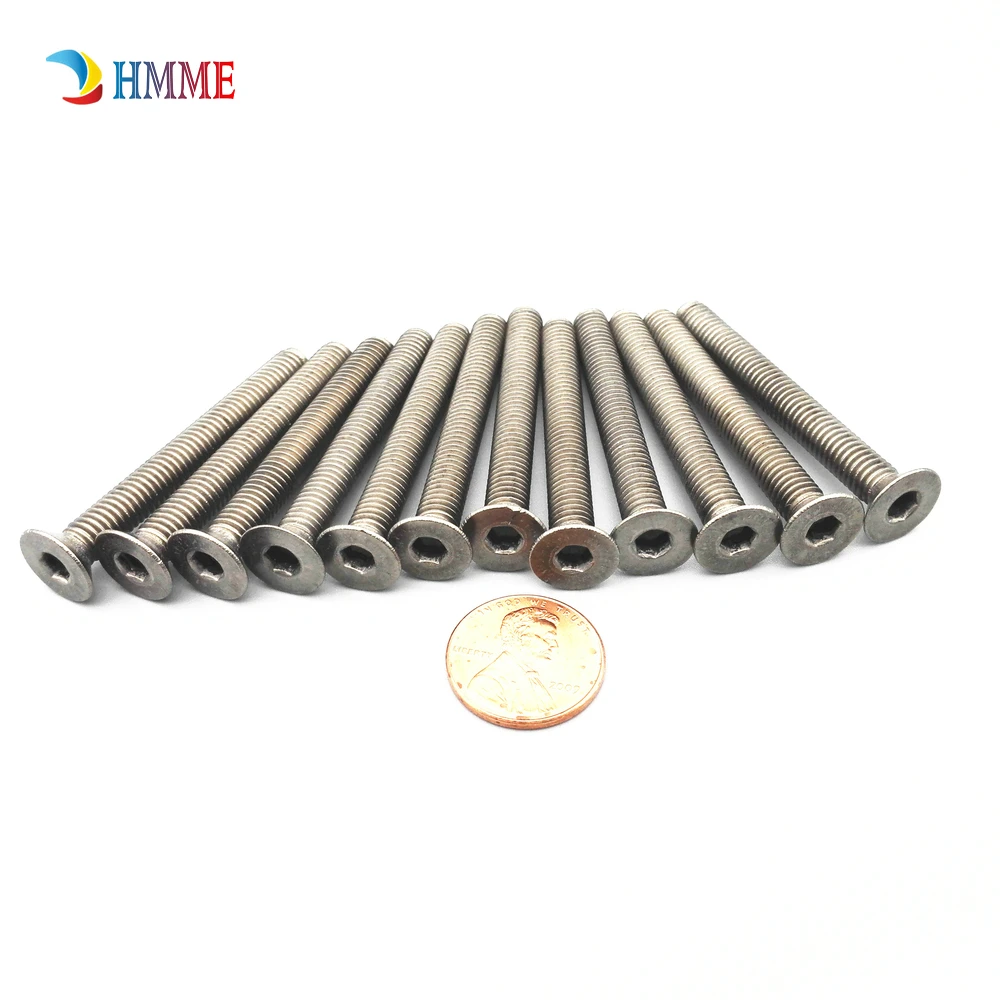チタンネジ M4 M5 M6 M8 X6 50mm フラットヘッド六角皿 Ti ボルトアレンドライブチタンネジ Ti ファスナー 10 個 Titanium Bolts Ti Boltbolt Ti Aliexpress