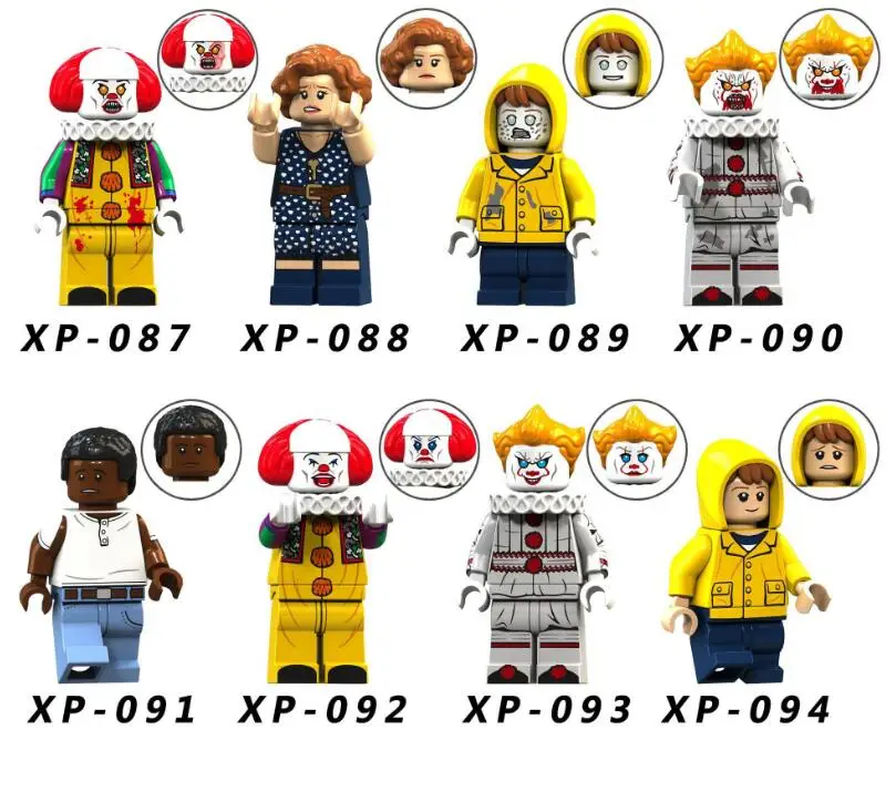 

8pcs The Walking Dead Clown/Raincoat Zombie Rescuers Minifigured Building Blocks Figure Bricks Compatible With Legoings