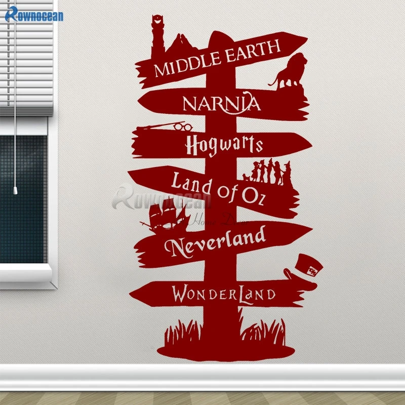 Настенная Наклейка Виниловая наклейка книга с рассказами вывеска Fandom Narnia