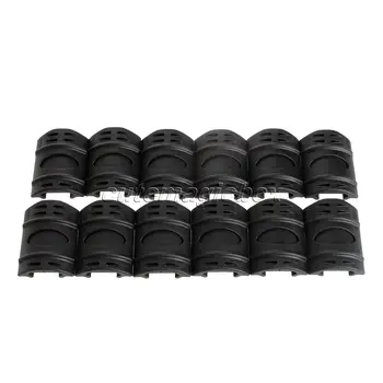 

12 Pcs/Lot Useful Tactical Outdoor Weaver Picatinny Black Rail Rubber Panels Guard Cover Handguard Quad Rail Protector Covers