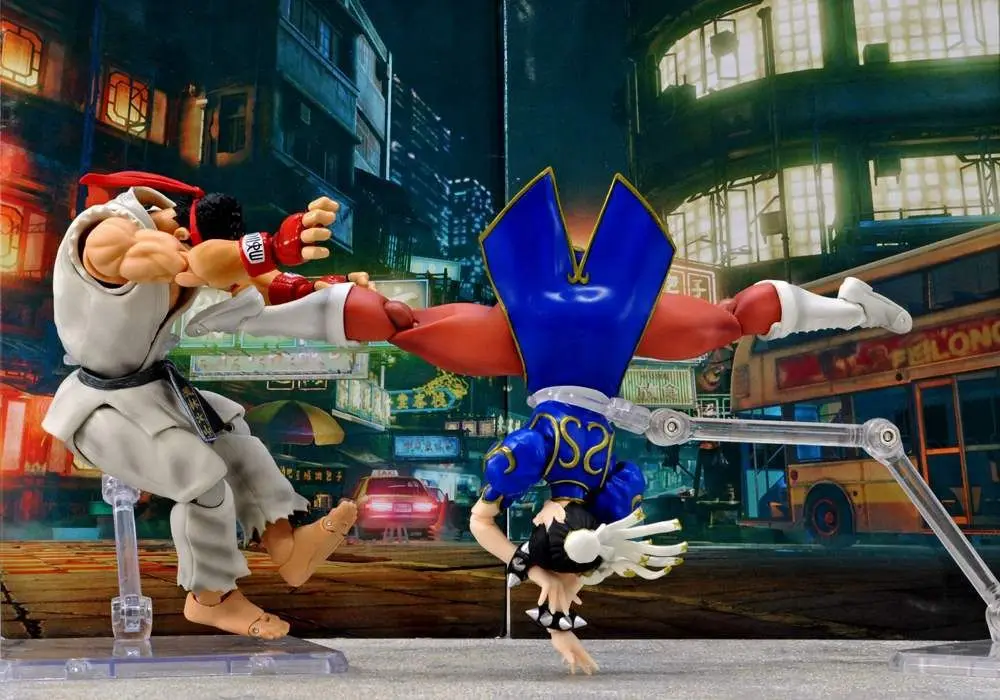 

Game Street Fighter Character Akuma & Chun-Li & Ryu SHF 18cm BJD Figure Model Toys