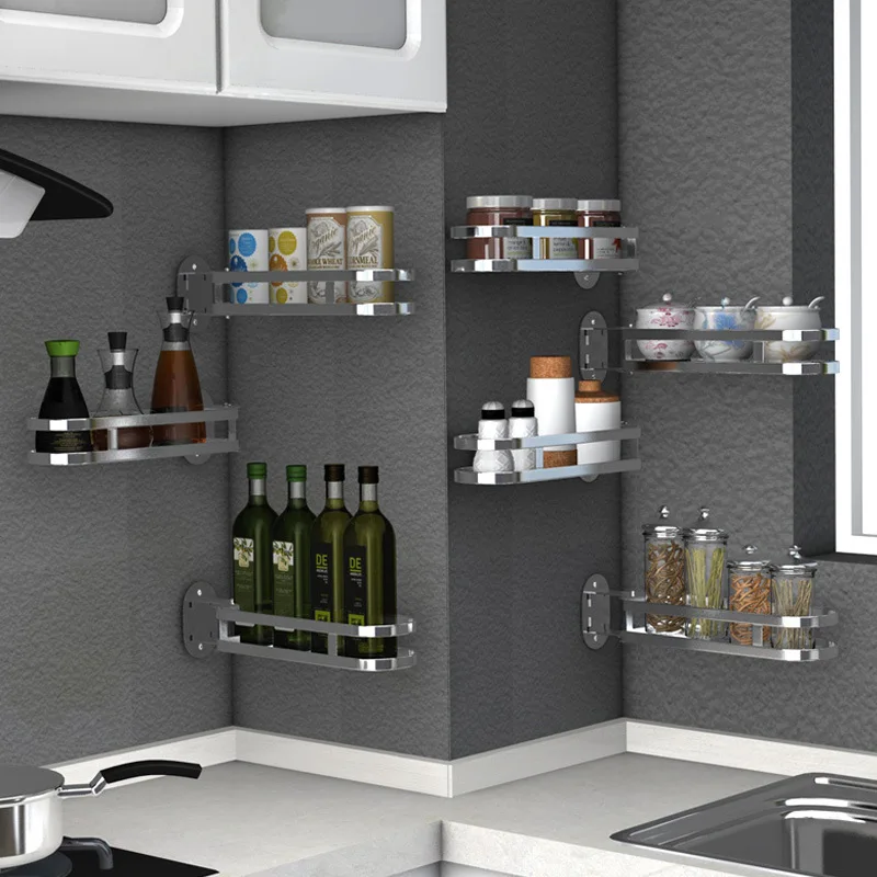 304 الفولاذ المقاوم للصدأ رف مطبخ الجرف DIY للطي جدار متعددة الوظائف رفوف تخزين أدوات المائدة رفوف الطبخ أدوات حامل