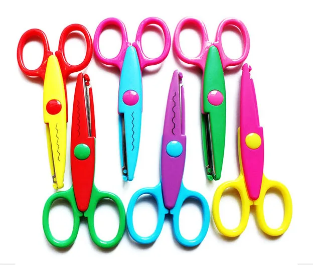 4 Style/Set Minimalistic Lace Scissors Wavy Pattern Small Round Head  Children Special Student Art Tool Stationery Scissor