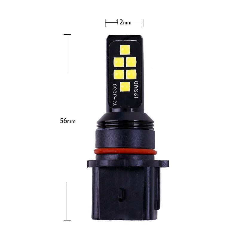 Car P13W PSX26W 12Led Daytime Running Lights 3030 12SMD 6000k white red 2pcs Car Super Bright DRL Fog Lamp brake light Bulbs 12v led bulb led fog light led light